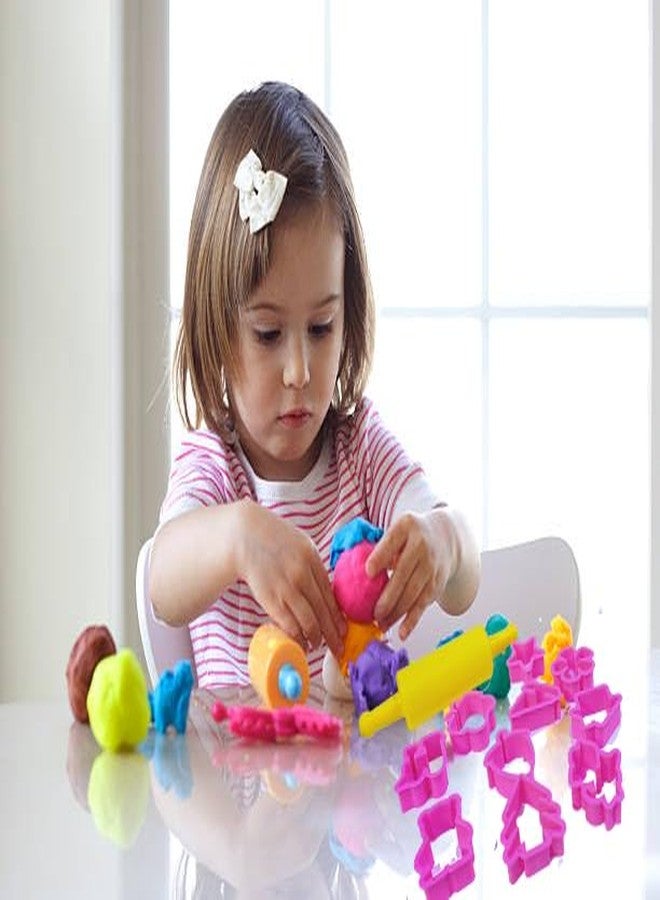 Jasol Dough Clay Cutting Tools for Kids, 11pcs Dough Tools Kit Include Assorted Dough Accessory Molds 1 Rollers Cutters for Playing - Image 5